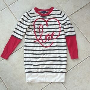 GAP Kids Striped Love Sweater Dress Red White, Valentine's Day Dress, Girl Sz 10